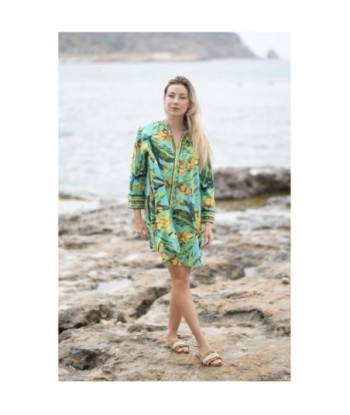 Isla Bonita By SIGRIS Vestido Camisero de Algodón Tropical