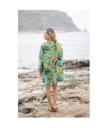 Isla Bonita By SIGRIS Vestido Camisero de Algodón Tropical