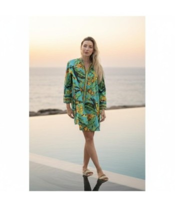 Isla Bonita By SIGRIS Vestido Camisero de Algodón Tropical