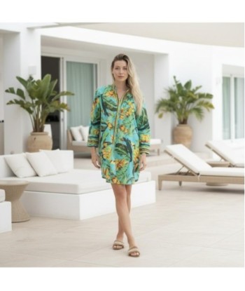 Isla Bonita By SIGRIS Vestido Camisero de Algodón Tropical