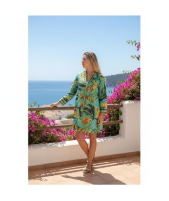 Isla Bonita By SIGRIS Vestido Camisero de Algodón Tropical