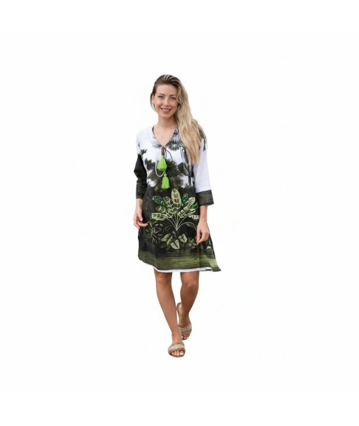 Isla Bonita By SIGRIS Kurta de Verano 100% Algodón con Estampado Tropical