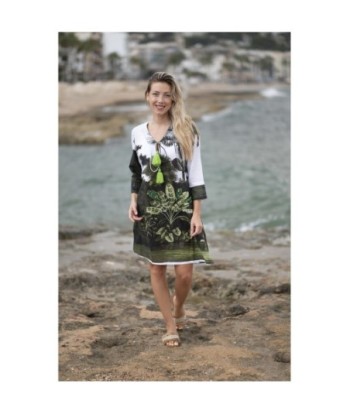 Isla Bonita By SIGRIS Kurta de Verano 100% Algodón con Estampado Tropical