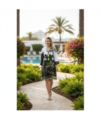 Isla Bonita By SIGRIS Kurta de Verano 100% Algodón con Estampado Tropical