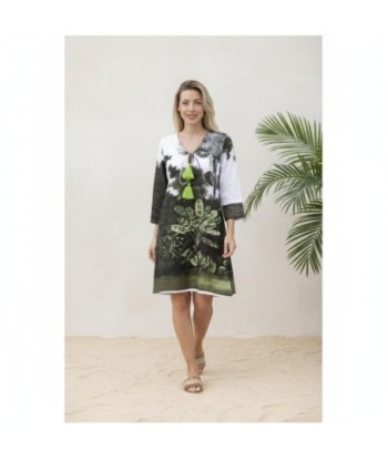 Isla Bonita By SIGRIS Kurta de Verano 100% Algodón con Estampado Tropical