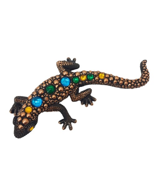 Figura de Lagarto Etnico Decorativa en Resina para Jardín y Hogar, Accesorio de Estilo Natural y Original