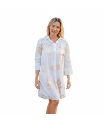 Isla Bonita By SIGRIS Vestido Camisero de Algodón con Estampado Floral