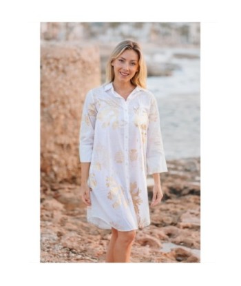 Isla Bonita By SIGRIS Vestido Camisero de Algodón con Estampado Floral