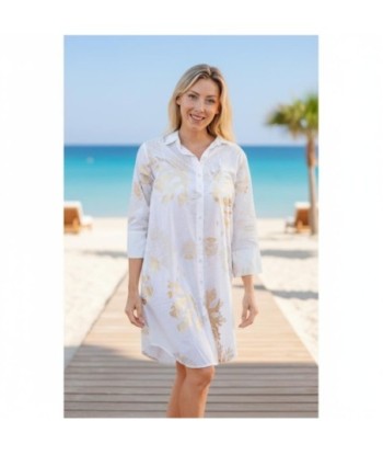 Isla Bonita By SIGRIS Vestido Camisero de Algodón con Estampado Floral