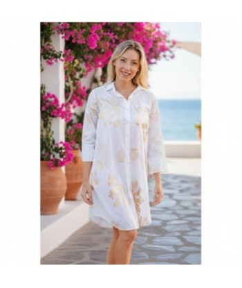 Isla Bonita By SIGRIS Vestido Camisero de Algodón con Estampado Floral