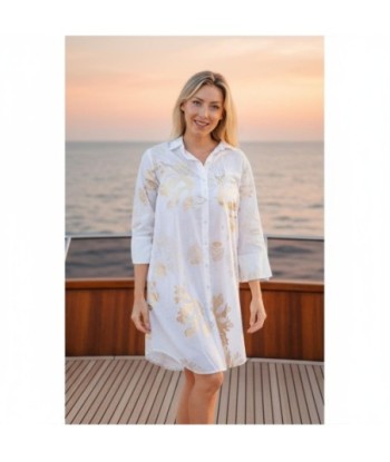 Isla Bonita By SIGRIS Vestido Camisero de Algodón con Estampado Floral