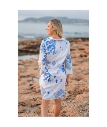 Isla Bonita By SIGRIS Vestido Camisero de Algodón con Estampado Marítimo