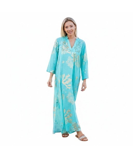 Isla Bonita By SIGRIS Kurta de Algodón 100% con Estampado de Coral