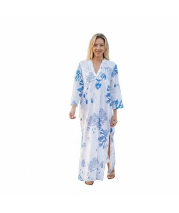 Isla Bonita By SIGRIS Vestido Largo de Algodón con Estampado Marítimo