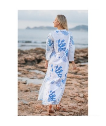 Isla Bonita By SIGRIS Vestido Largo de Algodón con Estampado Marítimo