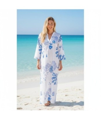 Isla Bonita By SIGRIS Vestido Largo de Algodón con Estampado Marítimo