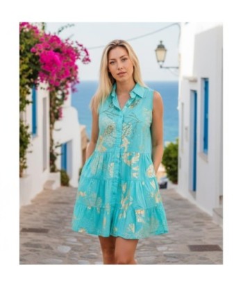 Isla Bonita By SIGRIS Vestido Corto de Algodón con Estampado Floral