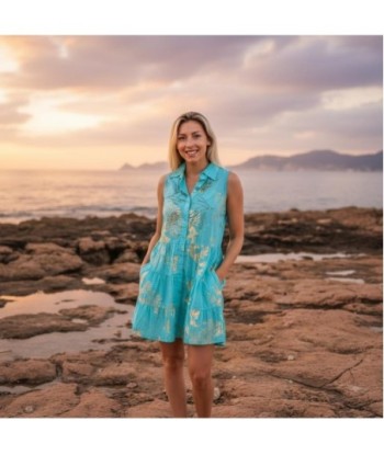 Isla Bonita By SIGRIS Vestido Corto de Algodón con Estampado Floral