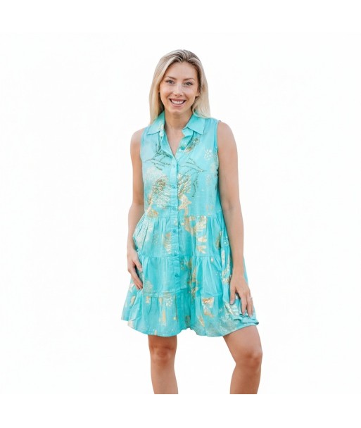 Isla Bonita By SIGRIS Vestido Corto de Algodón con Estampado Tropical