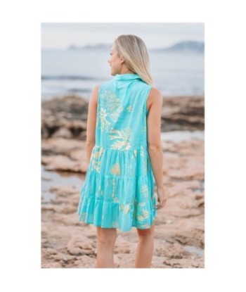 Isla Bonita By SIGRIS Vestido Corto de Algodón con Estampado Tropical