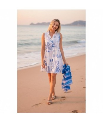 Isla Bonita By SIGRIS Vestido Corto de Algodón con Estampado Marítimo