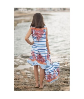 Isla Bonita By SIGRIS Vestido Corto de Algodón con Estampado Marítimo