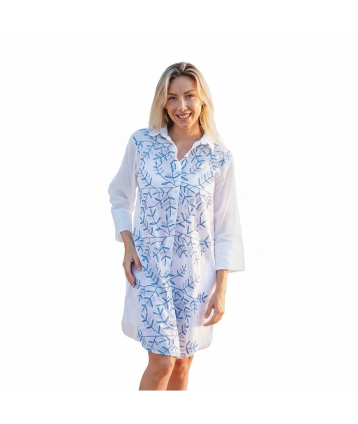 Isla Bonita By SIGRIS Vestido Camisero de Algodón con Diseño Floral