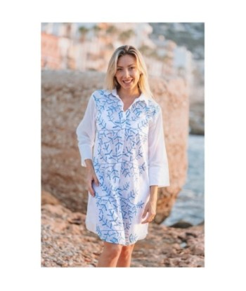 Isla Bonita By SIGRIS Vestido Camisero de Algodón con Diseño Floral