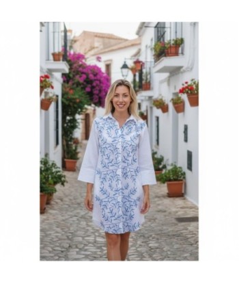 Isla Bonita By SIGRIS Vestido Camisero de Algodón con Diseño Floral