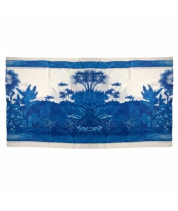 Isla Bonita By SIGRIS Pareo de Algodón con Estampado Tropical en Azul