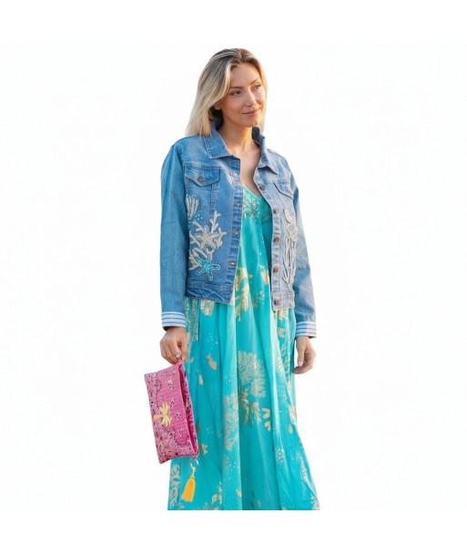 Isla Bonita By SIGRIS Chaqueta de Algodón con Bordado Marino
