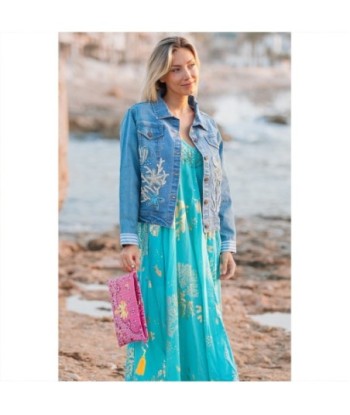 Isla Bonita By SIGRIS Chaqueta de Algodón con Bordado Marino