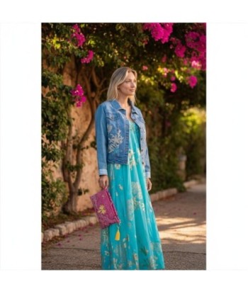 Isla Bonita By SIGRIS Chaqueta de Algodón con Bordado Marino