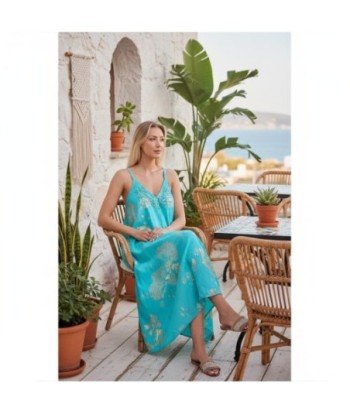 Isla Bonita By SIGRIS Vestido Largo de Algodón con Estampado Floral