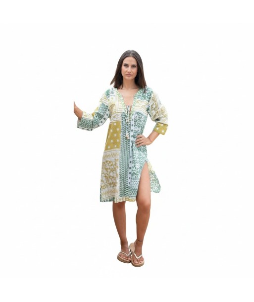 Isla Bonita By SIGRIS Kurta de Algodón con Estampado Multicolor