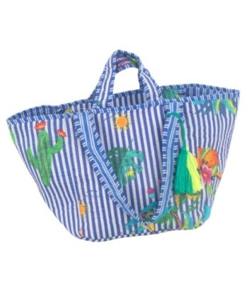 Isla Bonita By SIGRIS Bolso de Algodón con Estampado Tropical y Borlas