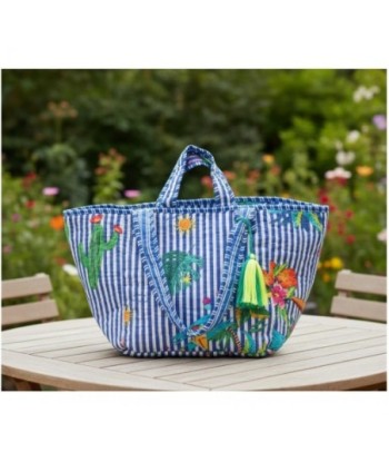 Isla Bonita By SIGRIS Bolso de Algodón con Estampado Tropical y Borlas