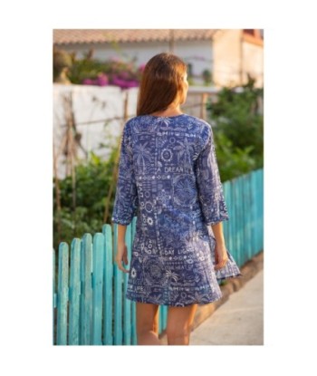 Isla Bonita By SIGRIS Kurta de Algodón 100% con Estampado Artístico