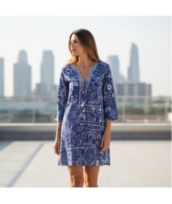 Isla Bonita By SIGRIS Kurta de Algodón 100% con Estampado Artístico