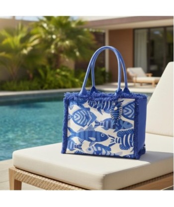 Isla Bonita By SIGRIS Bolso de Algodón con Diseño de Peces