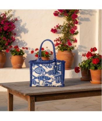 Isla Bonita By SIGRIS Bolso de Algodón con Diseño de Peces
