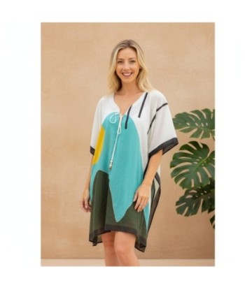 Isla Bonita By SIGRIS Poncho de Algodón Colorido para Playa