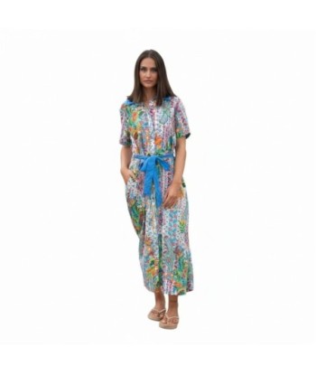 Isla Bonita By SIGRIS Vestido Camisero de Algodón con Estampado Colorido