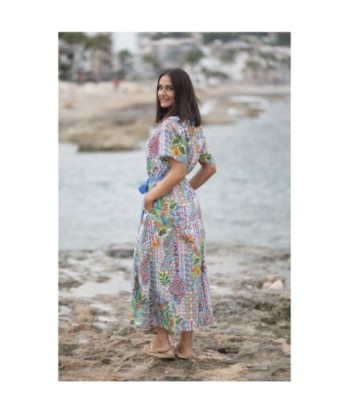 Isla Bonita By SIGRIS Vestido Camisero de Algodón con Estampado Colorido