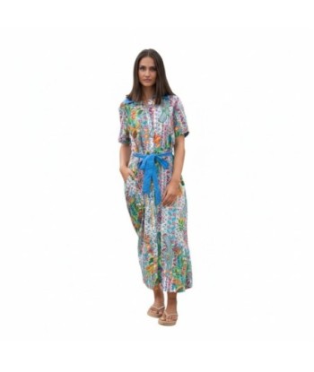 Isla Bonita By SIGRIS Vestido Camisero de Algodón 100% con Estampado Colorido