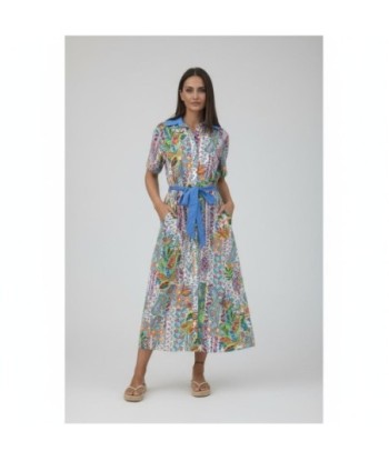 Isla Bonita By SIGRIS Vestido Camisero de Algodón 100% con Estampado Colorido