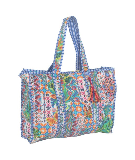 Isla Bonita By SIGRIS Bolso de Algodón Multicolor con Diseño Floral