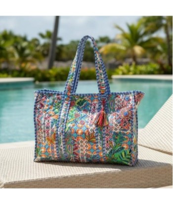 Isla Bonita By SIGRIS Bolso de Algodón Multicolor con Diseño Floral