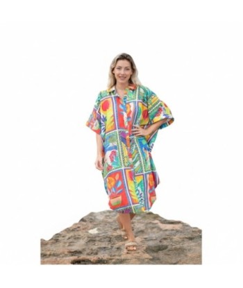 Isla Bonita By SIGRIS Vestido Camisero de Algodón Colorido