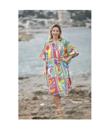 Isla Bonita By SIGRIS Vestido Camisero de Algodón Colorido